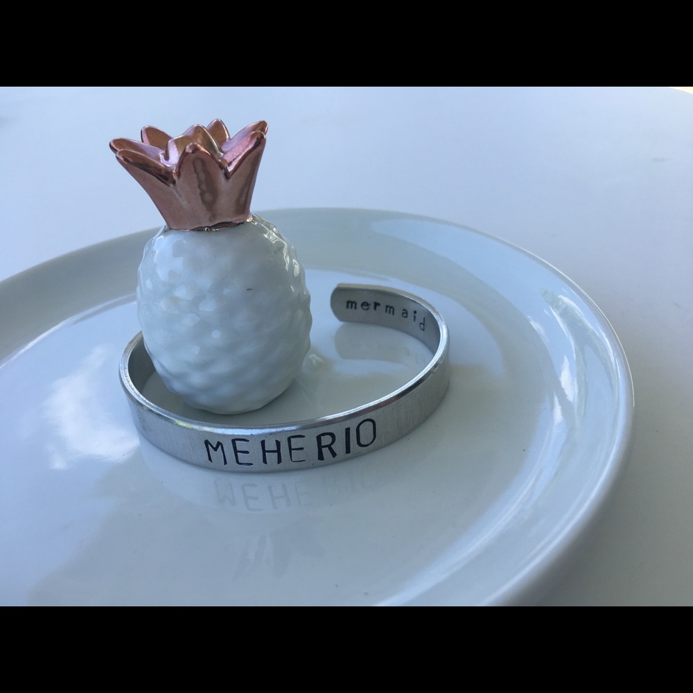 Hand Stamped Cuff • Mermaid